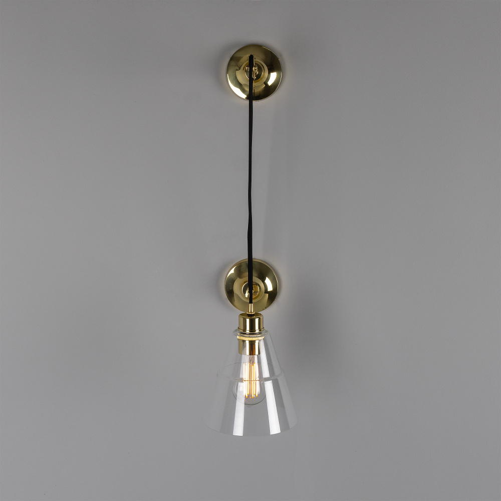 Rigale Pulley Wall Light | Polished Brass